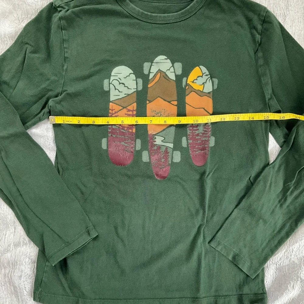 GAP Kids Dark Green Graphic T-Shirt‎